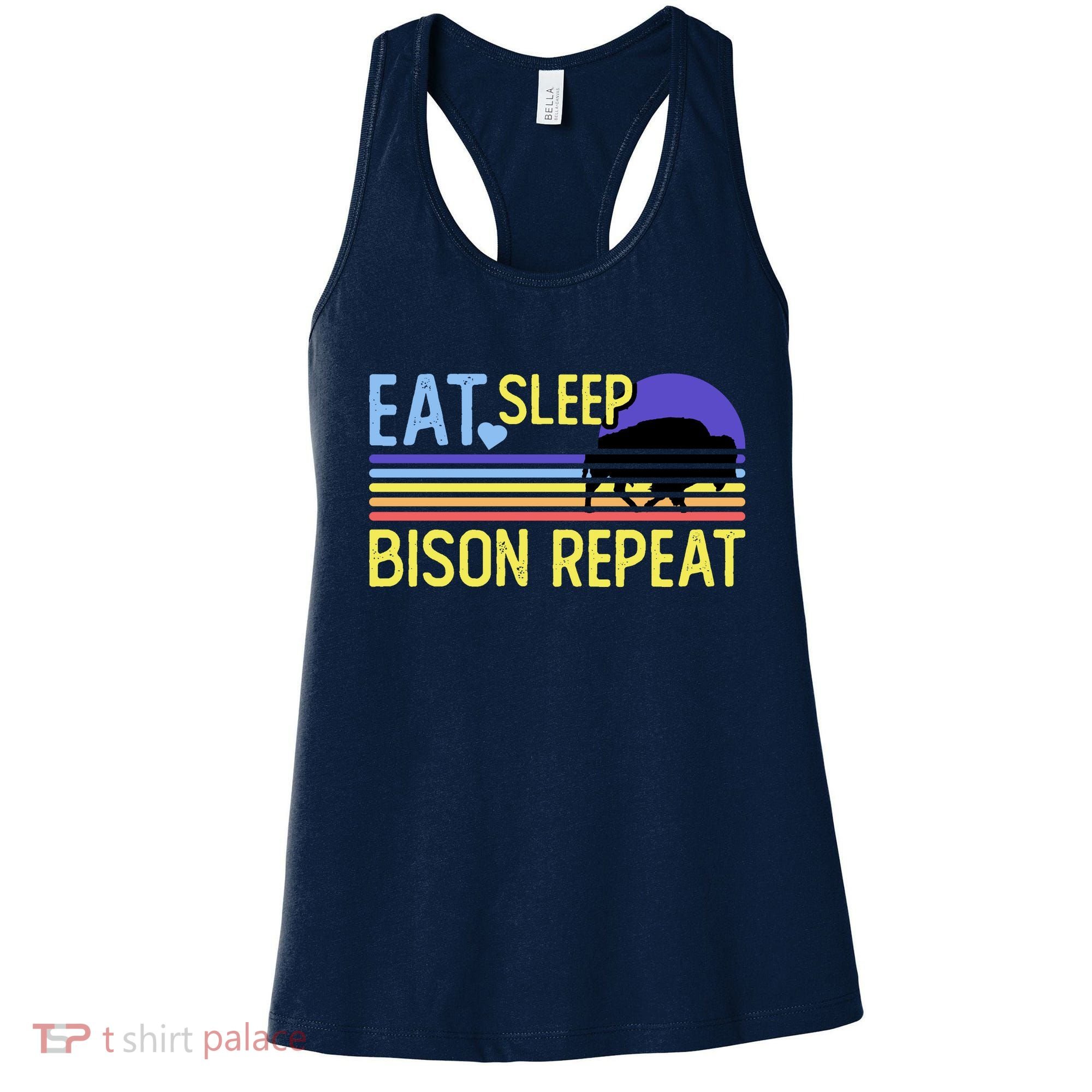 Eat Sleep Bison Repeat Women's Tank Top