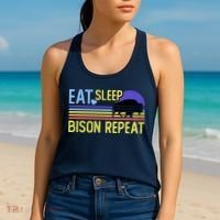Eat Sleep Bison Repeat Women's Tank Top thumb 2