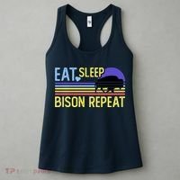 Eat Sleep Bison Repeat Women's Tank Top thumb 3