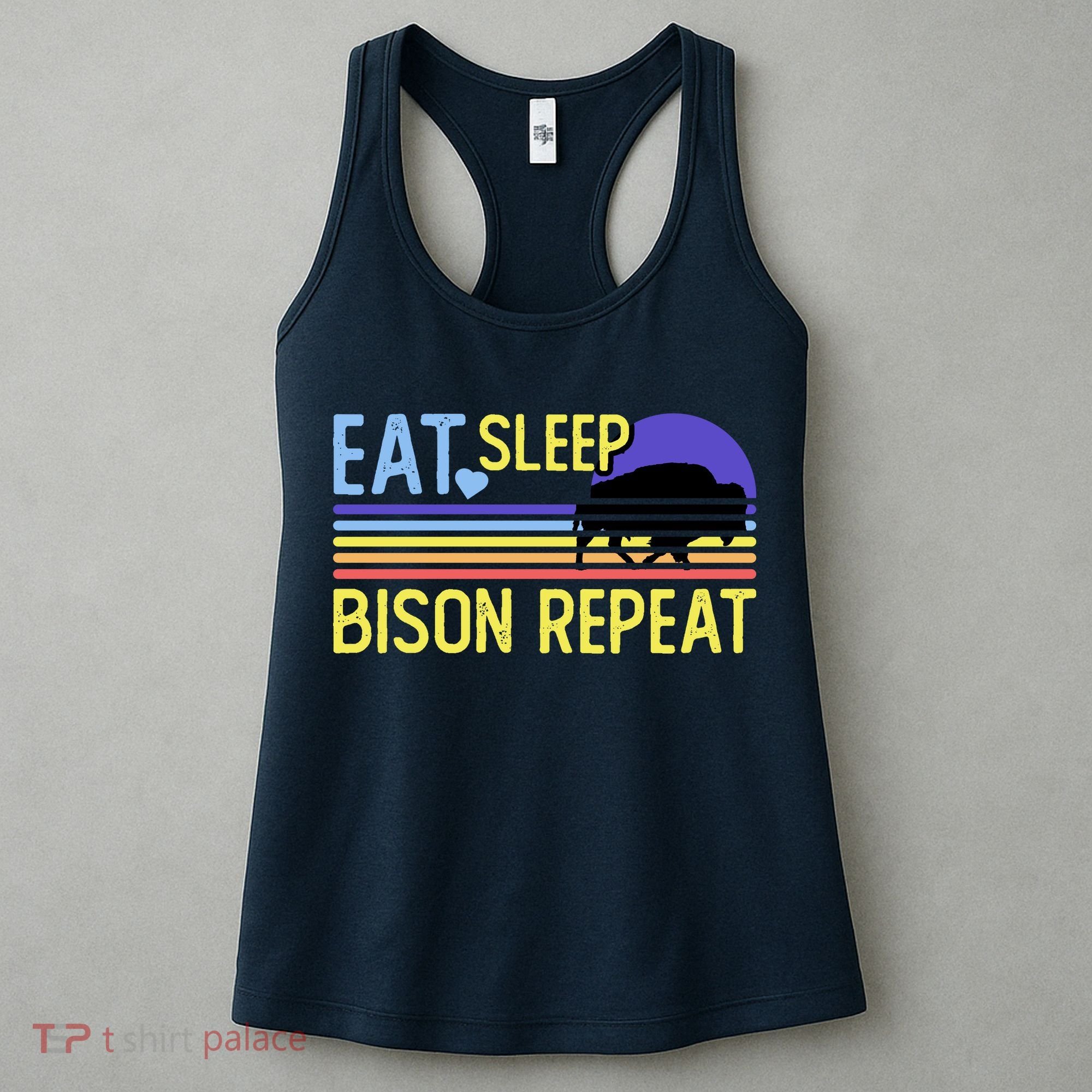 Eat Sleep Bison Repeat Women's Tank Top