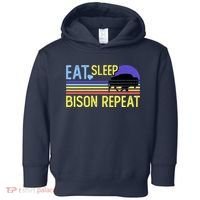 Eat Sleep Bison Repeat Toddler Hoodie thumb 0