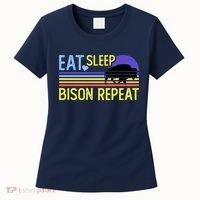 Eat Sleep Bison Repeat Women's T-Shirt thumb 0