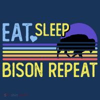 Eat Sleep Bison Repeat Kids Long Sleeve Shirt thumb 2