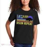 Eat Sleep Bison Repeat Kids T-Shirt thumb 2