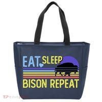 Eat Sleep Bison Repeat Tote Bag thumb 0