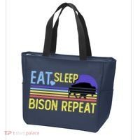 Eat Sleep Bison Repeat Tote Bag thumb 3