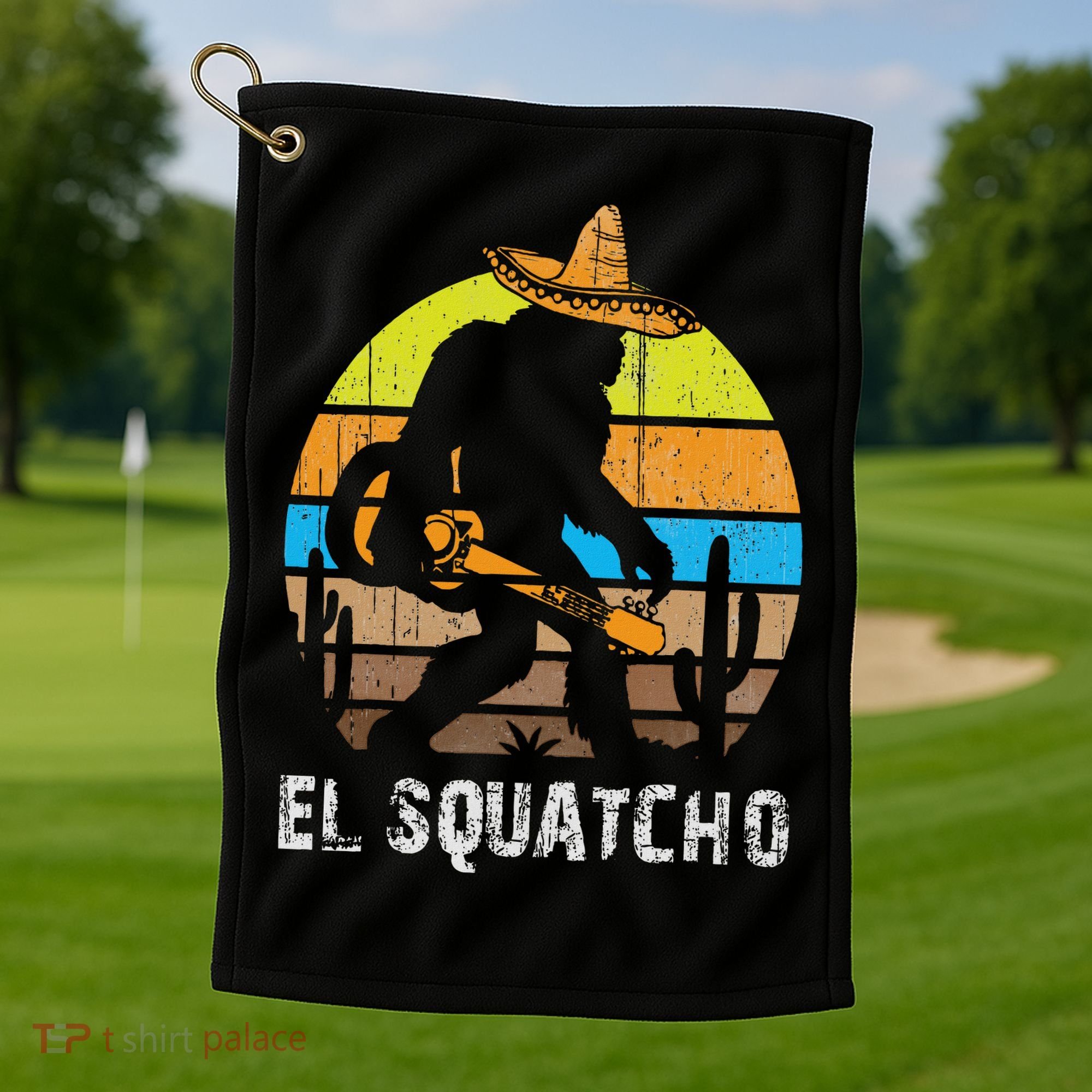El Squatcho Bigfoot Sasquatch Golf Towel