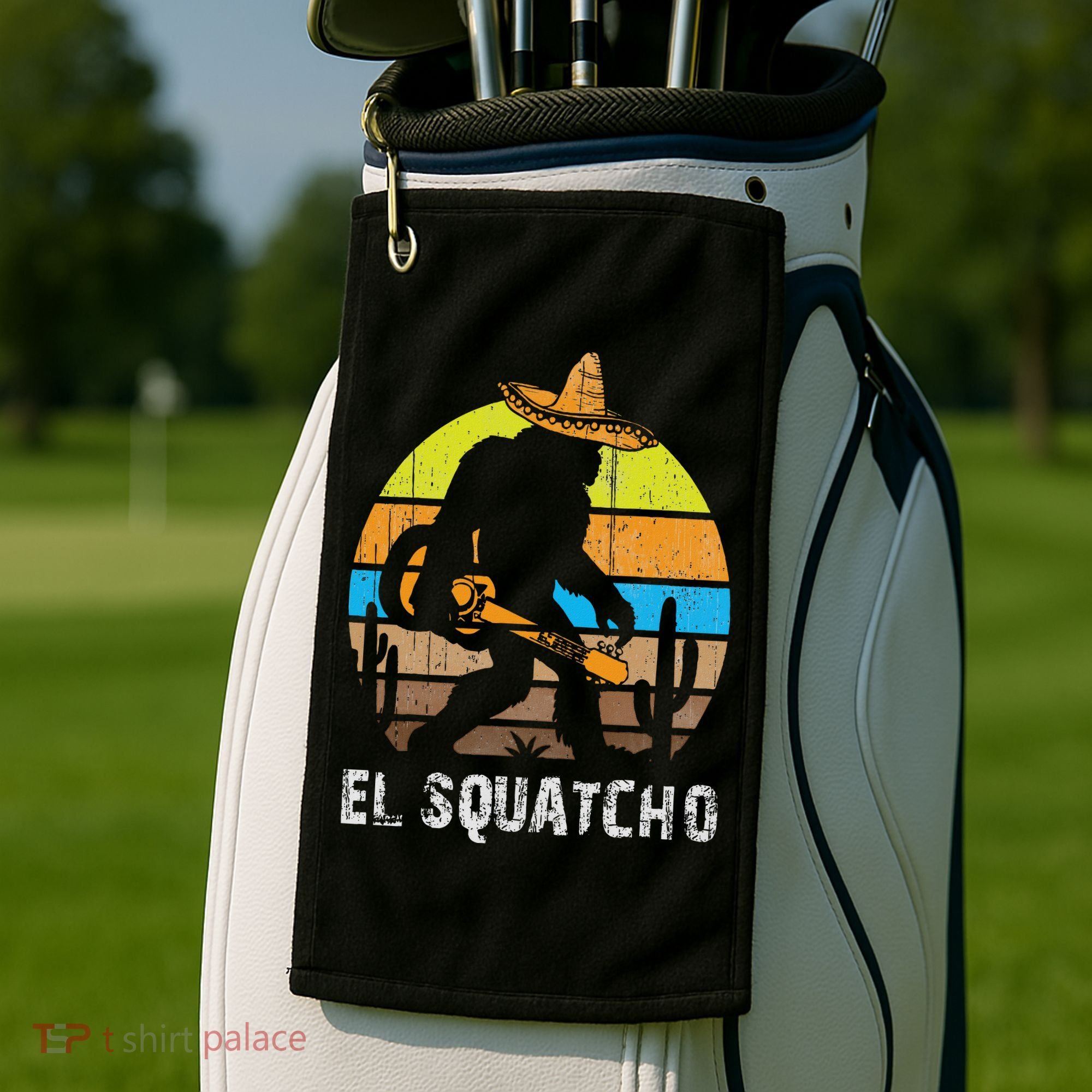 El Squatcho Bigfoot Sasquatch Golf Towel