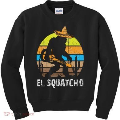 El Squatcho Bigfoot Sasquatch Kids Sweatshirt