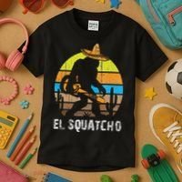 El Squatcho Bigfoot Sasquatch Kids T-Shirt thumb 3