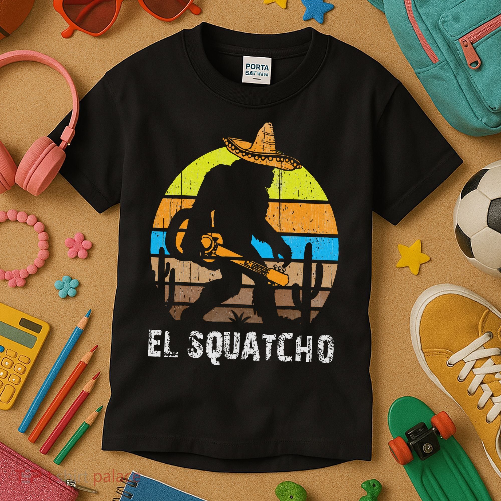 El Squatcho Bigfoot Sasquatch Kids T-Shirt