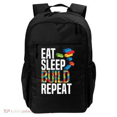 Eat Sleep Build Repeat Building Blocks Bricks Master Builder Backpack