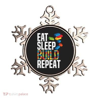 Eat Sleep Build Repeat Building Blocks Bricks Master Builder Ornament