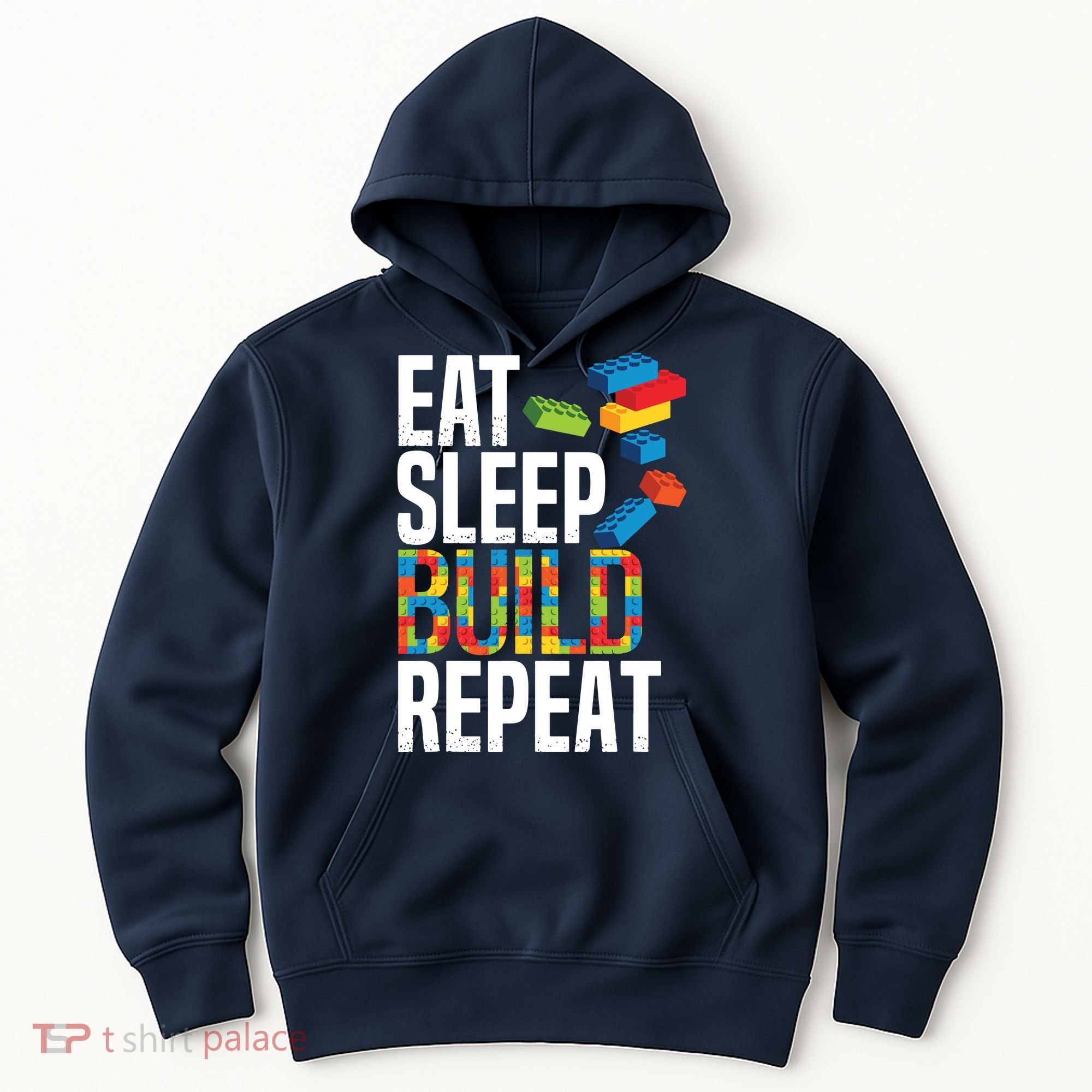 Eat Sleep Build Repeat Building Blocks Bricks Master Builder Hoodie