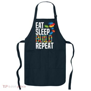 Eat Sleep Build Repeat Building Blocks Bricks Master Builder Apron