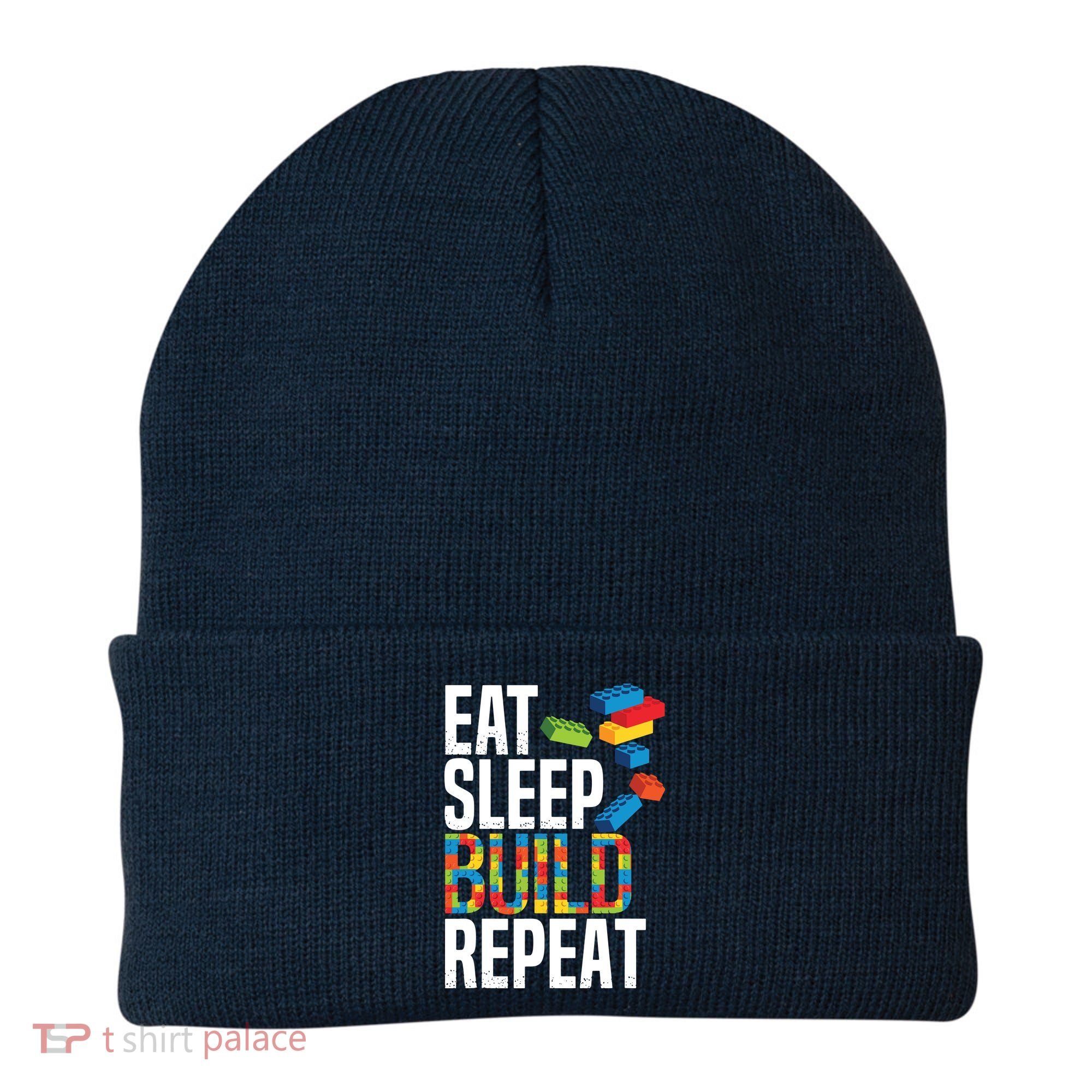 Eat Sleep Build Repeat Building Blocks Bricks Master Builder Beanie