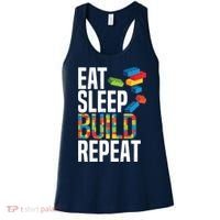 Eat Sleep Build Repeat Building Blocks Bricks Master Builder Women's Tank Top thumb 0