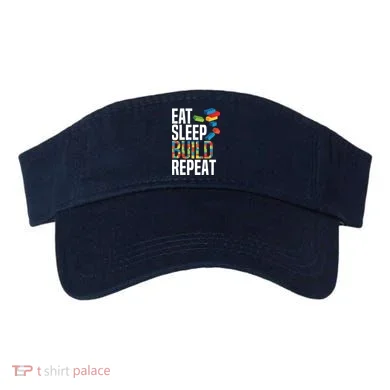 Eat Sleep Build Repeat Building Blocks Bricks Master Builder Visor