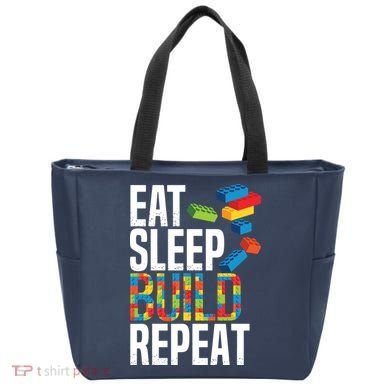 Eat Sleep Build Repeat Building Blocks Bricks Master Builder Tote Bag