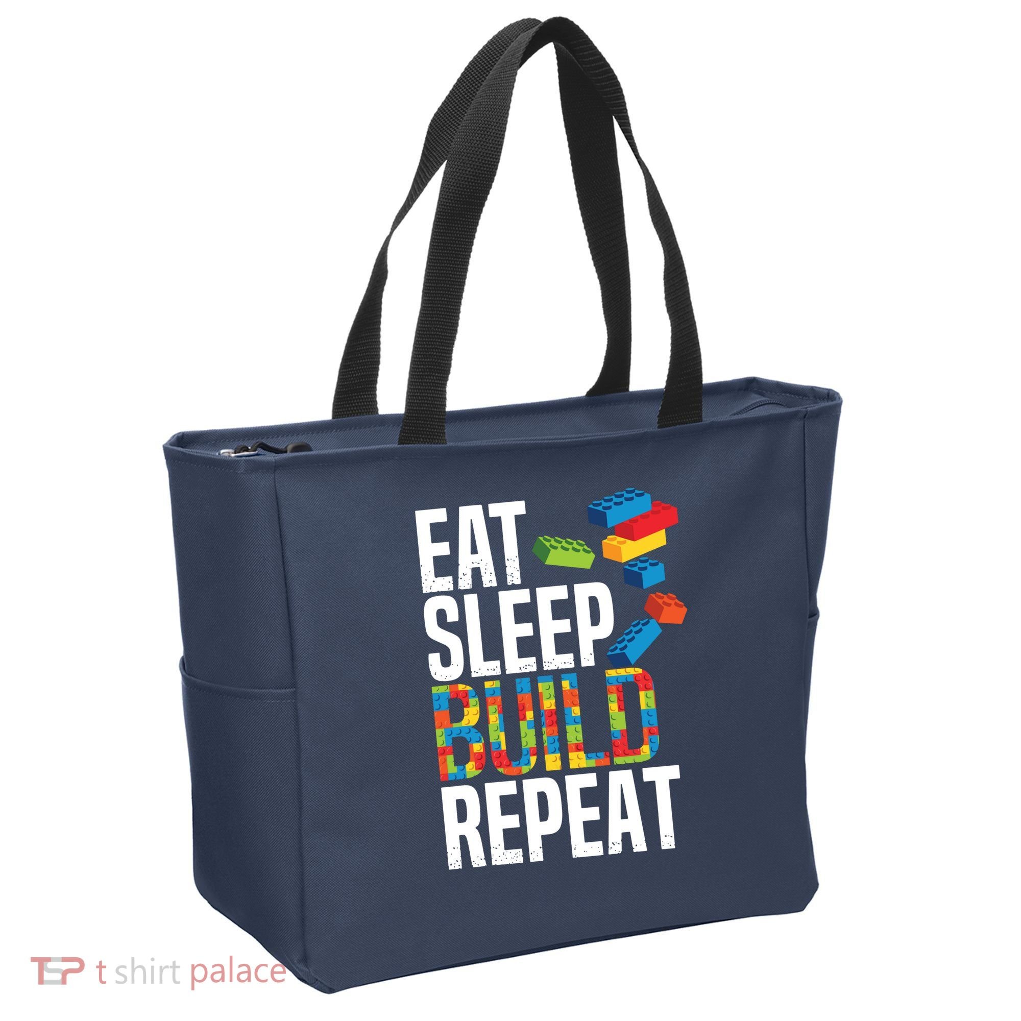 Eat Sleep Build Repeat Building Blocks Bricks Master Builder Bag