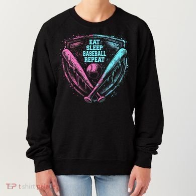 Eat Sleep Baseball Repeat Baseball Life Player Funny Women's Sweatshirt