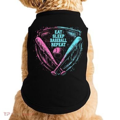 Eat Sleep Baseball Repeat Baseball Life Player Funny Doggie Tank