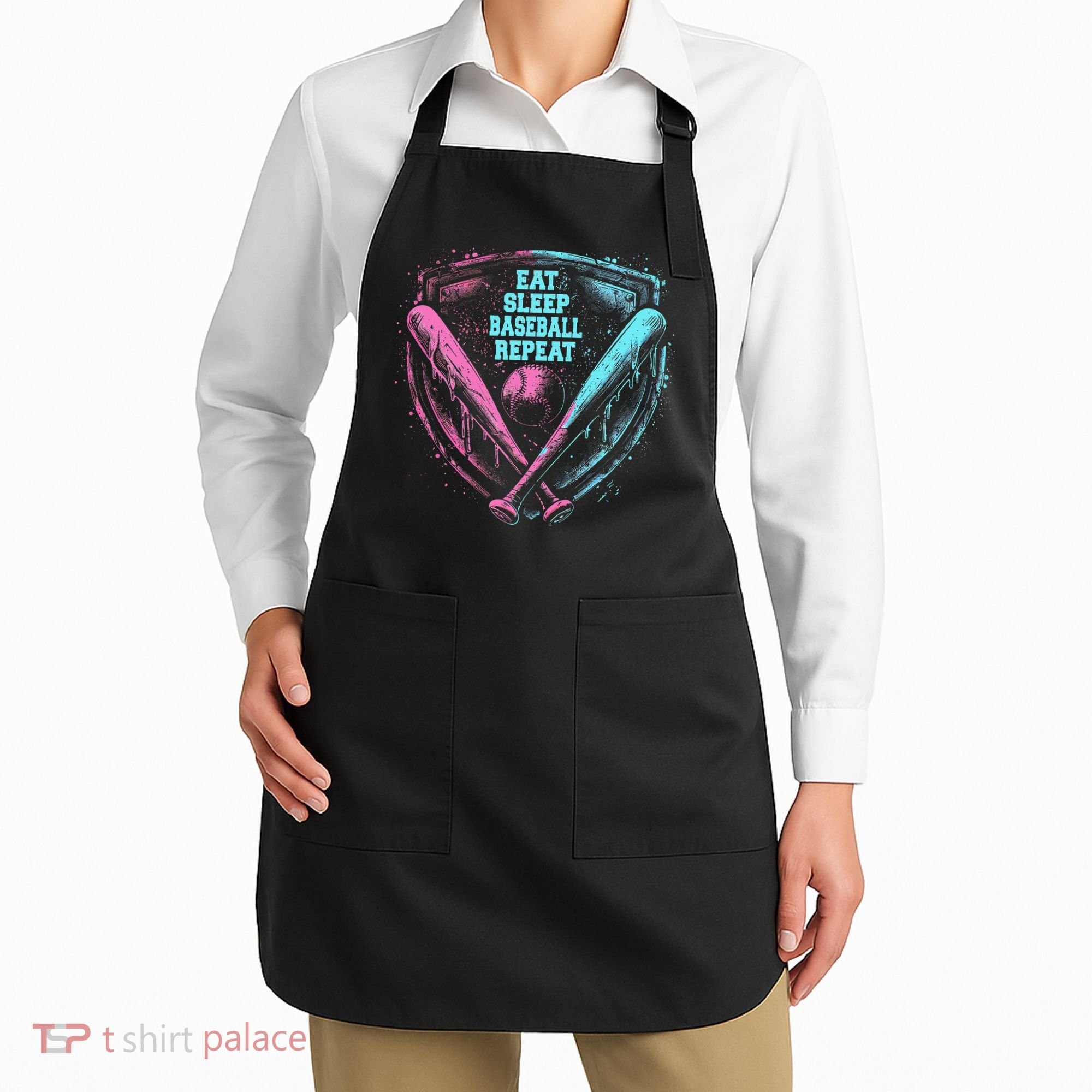 Eat Sleep Baseball Repeat Baseball Life Player Funny Apron