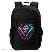 Eat Sleep Baseball Repeat Baseball Life Player Funny Backpack thumb 0