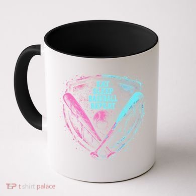 Eat Sleep Baseball Repeat Baseball Life Player Funny Coffee Mug