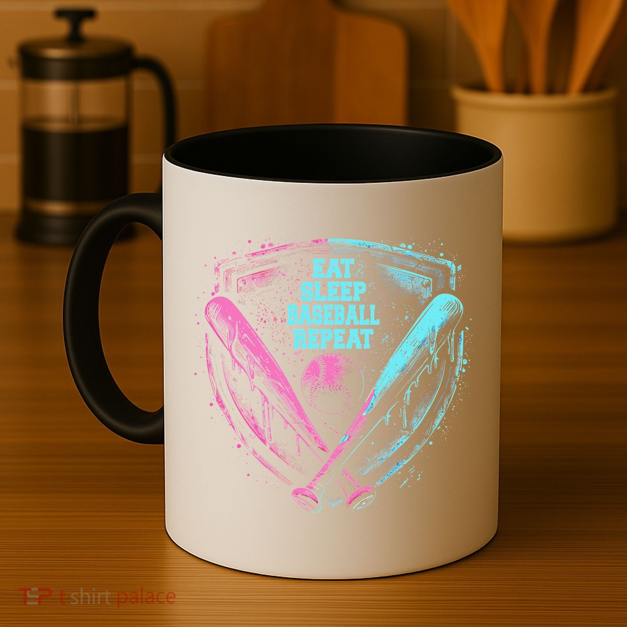 Eat Sleep Baseball Repeat Baseball Life Player Funny Coffee Mug