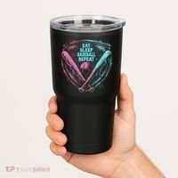 Eat Sleep Baseball Repeat Baseball Life Player Funny Tumbler thumb 2