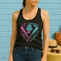 Eat Sleep Baseball Repeat Baseball Life Player Funny Women's Tank Top thumb 2