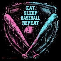 Eat Sleep Baseball Repeat Baseball Life Player Funny Baby Bodysuit thumb 2