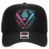 Eat Sleep Baseball Repeat Baseball Life Player Funny Hat thumb 0