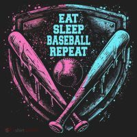 Eat Sleep Baseball Repeat Baseball Life Player Funny Hat thumb 2