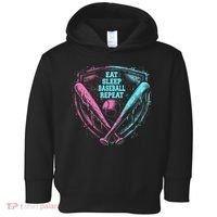 Eat Sleep Baseball Repeat Baseball Life Player Funny Toddler Hoodie thumb 0