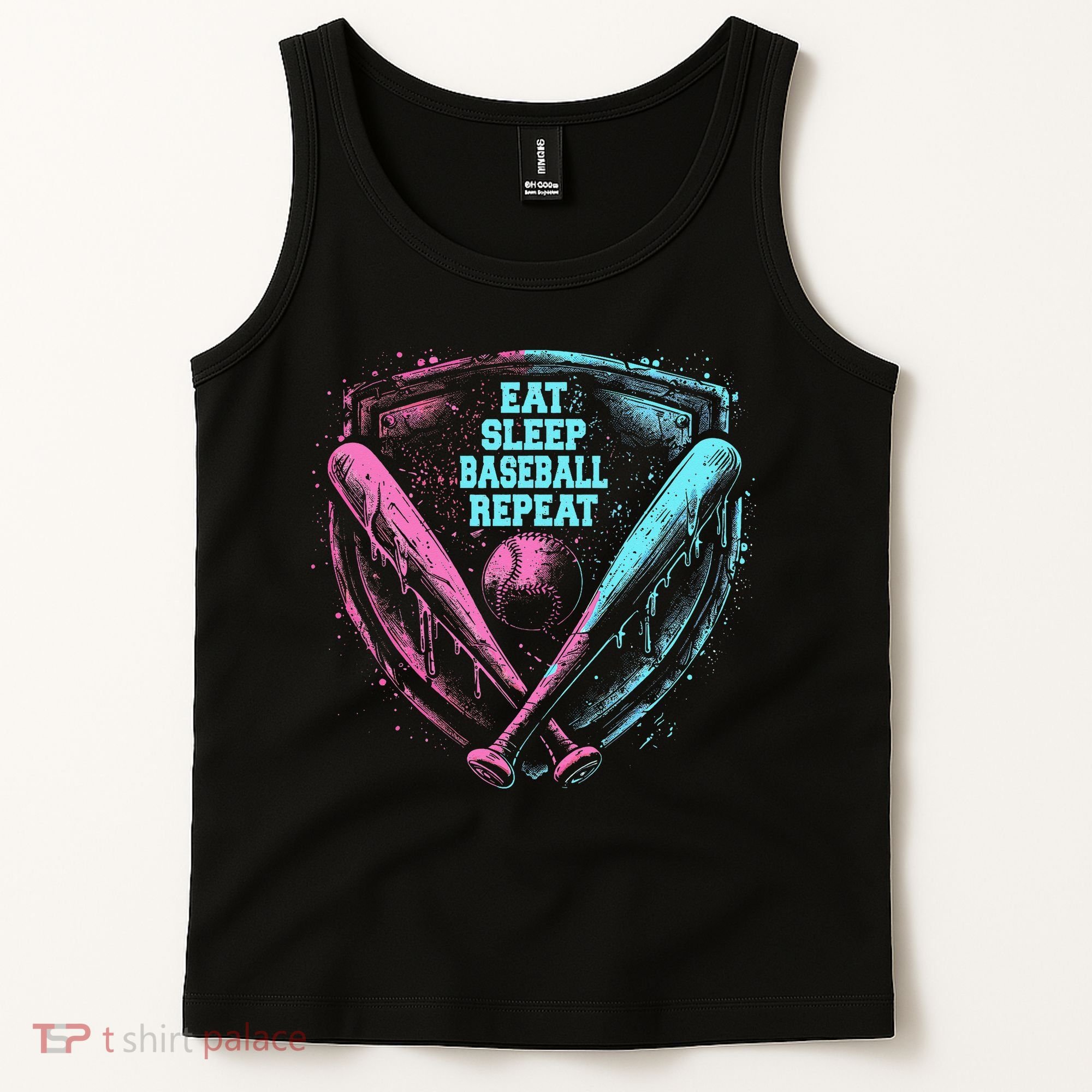 Eat Sleep Baseball Repeat Baseball Life Player Funny Tank Top