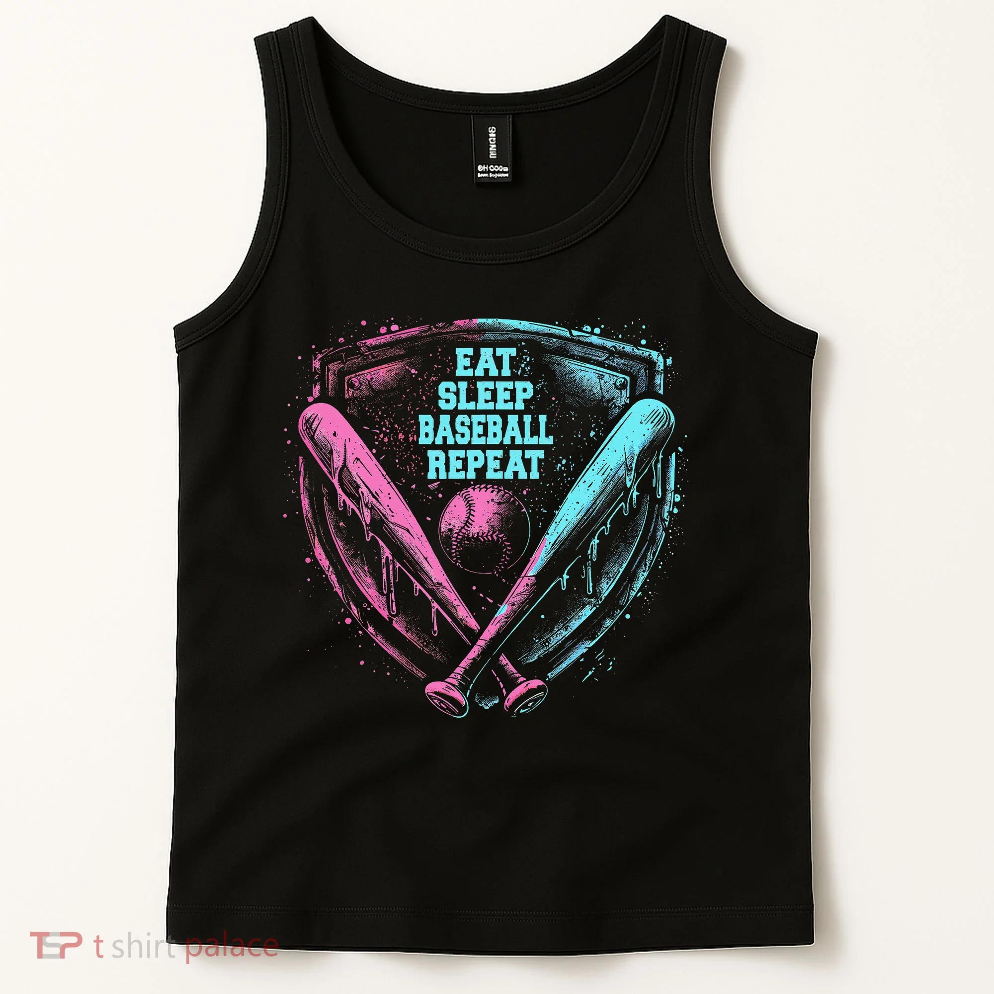 Eat Sleep Baseball Repeat Baseball Life Player Funny Tank Top