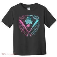 Eat Sleep Baseball Repeat Baseball Life Player Funny Toddler T-Shirt thumb 0