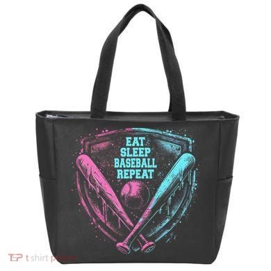 Eat Sleep Baseball Repeat Baseball Life Player Funny Tote Bag