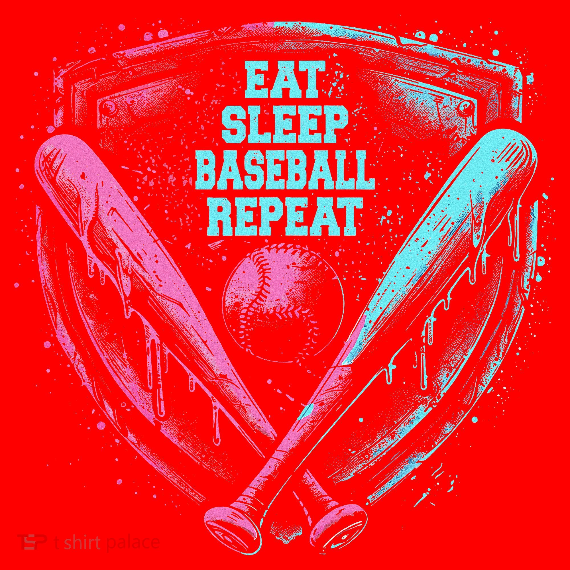Eat Sleep Baseball Repeat Baseball Life Player Funny Santa Hat