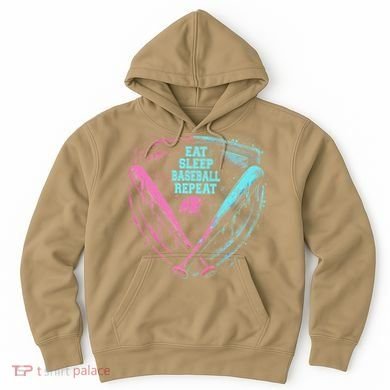 Eat Sleep Baseball Repeat Baseball Life Player Funny Hoodie