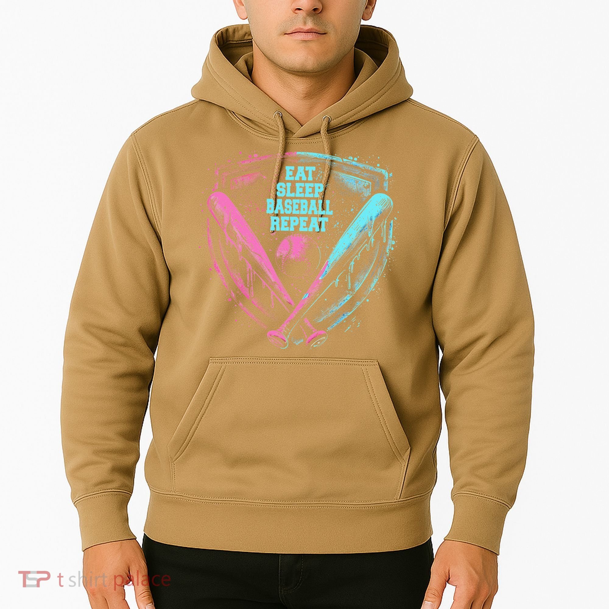 Eat Sleep Baseball Repeat Baseball Life Player Funny Hoodie