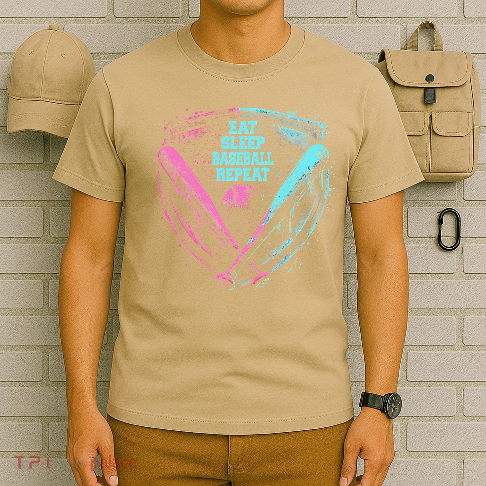 Eat Sleep Baseball Repeat Baseball Life Player Funny T-Shirt
