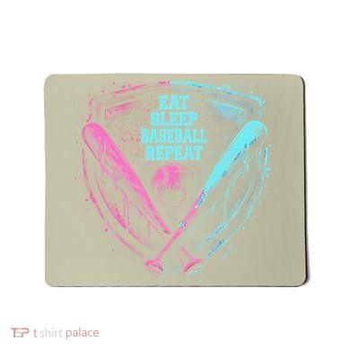 Eat Sleep Baseball Repeat Baseball Life Player Funny Mousepad