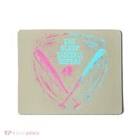 Eat Sleep Baseball Repeat Baseball Life Player Funny Mousepad thumb 0