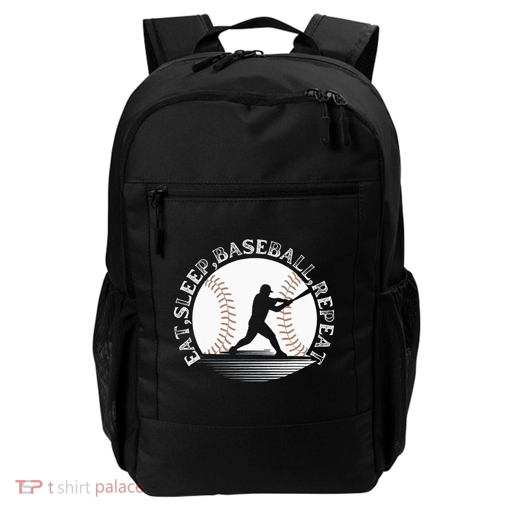 Eat Sleep Baseball Repeat Baseball Player Backpack