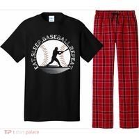 Eat Sleep Baseball Repeat Baseball Player Pajama Set thumb 0