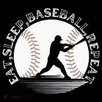 Eat Sleep Baseball Repeat Baseball Player Pajama Set thumb 2