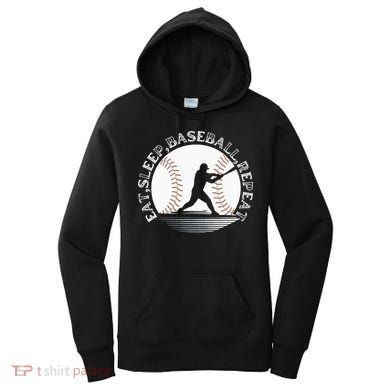 Eat Sleep Baseball Repeat Baseball Player Women's Hoodie